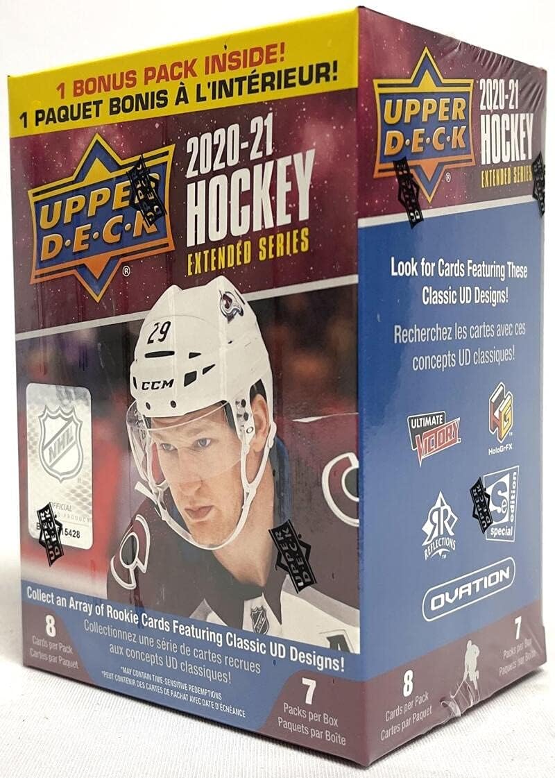 Upper Deck 2020-21 Extended Series Hockey Blaster Box Sports Cards Upper Deck
