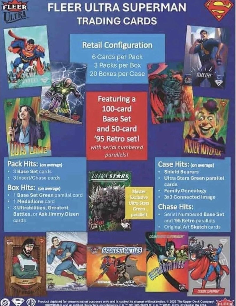 Upper Deck: Fleer Ultra - 2026 Superman Blaster Box (3 Packs) Sports Cards Upper Deck