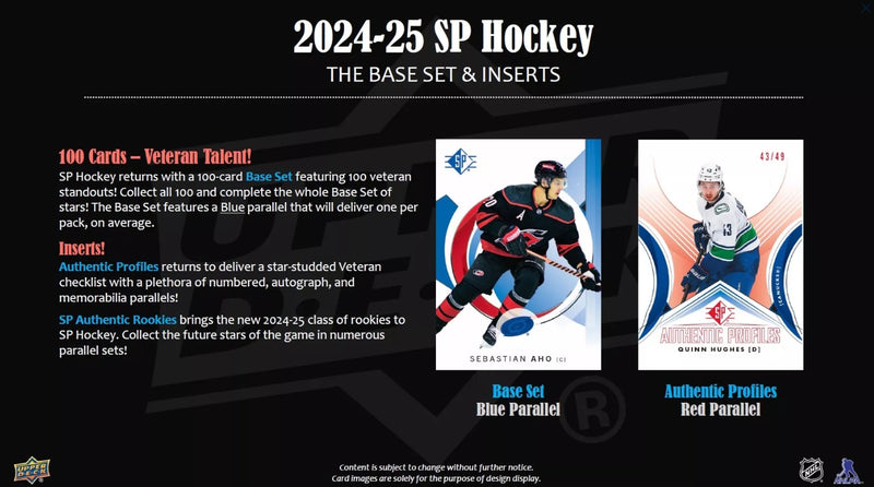 Upper Deck: 2024-25 SP Hockey Blaster Box (8 Pack) Sports Cards Upper Deck