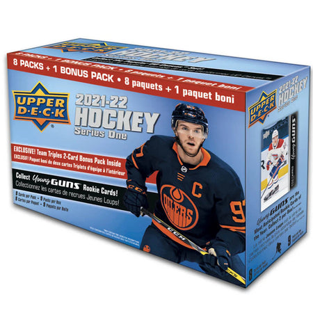 Upper Deck Series One Hockey 2021/22 Triples Blaster (9 Packs) Sports Cards Upper Deck