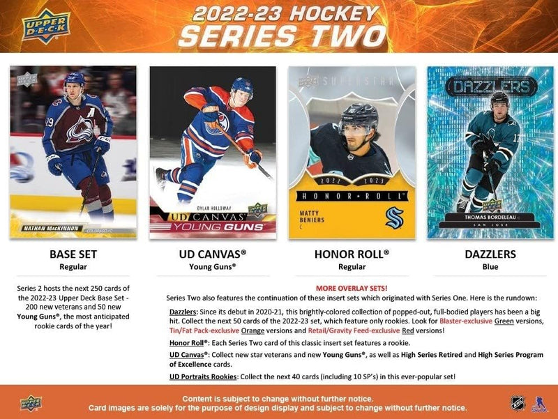 2022-23 Upper Deck Series 2 Hockey - Blaster Box (56 Cards) Sports Cards Upper Deck