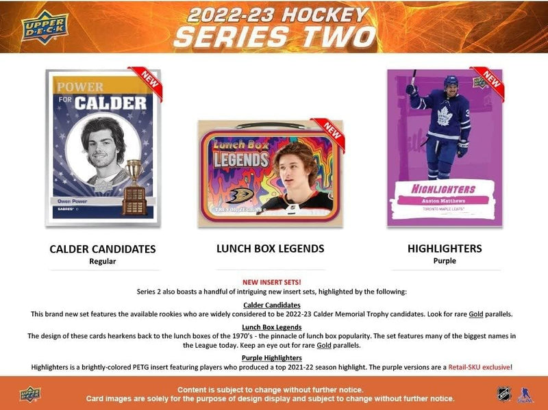 2022-23 Upper Deck Series 2 Hockey - Blaster Box (56 Cards) Sports Cards Upper Deck