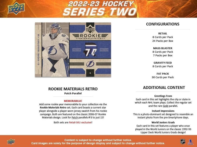 2022-23 Upper Deck Series 2 Hockey - Blaster Box (56 Cards) Sports Cards Upper Deck