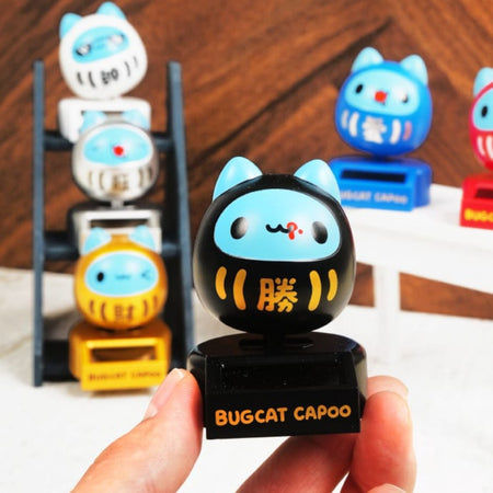Bugcat Capoo: Capoo Daruma Blessing Solar-Powered Bobblehead Blind Box - 1 Random Figure Collectible Bugcat Capoo