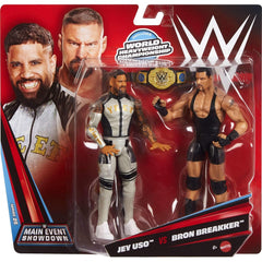 WWE Main Event Showdown: Bron Breakker vs Jey Uso Figure 2 Pack - Series 25 Toys & Games Mattel
