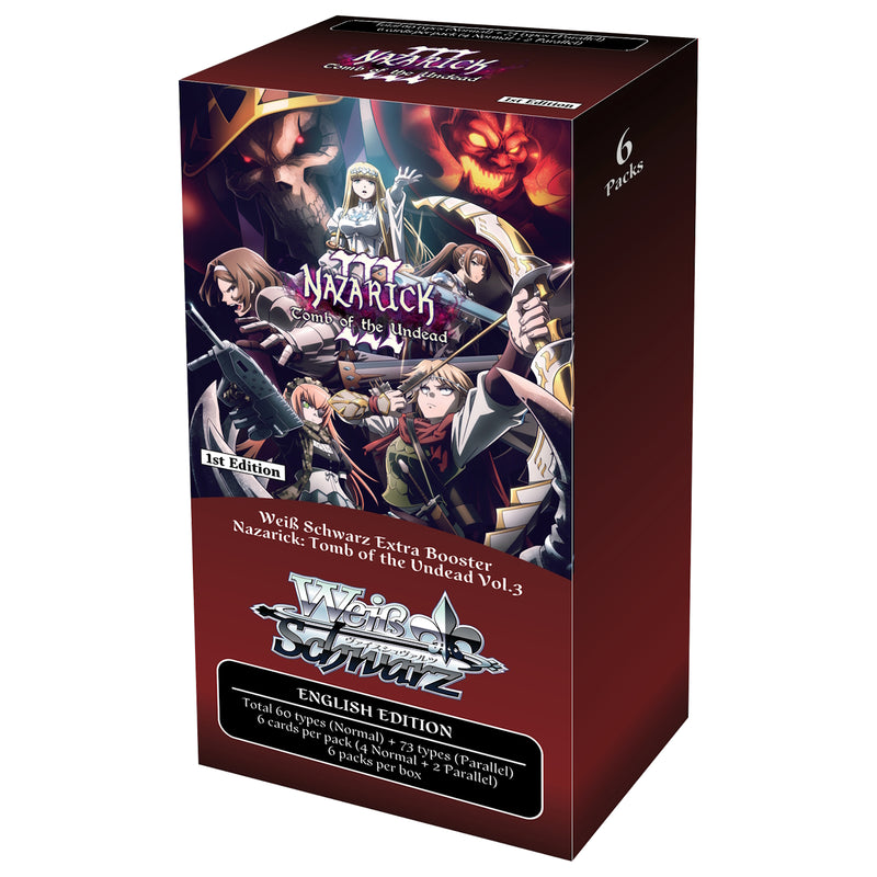 Weiss Schwarz TCG: Nazarick Tomb of the Undead Vol.3 Extra booster - 6 Packs Card Game Bushiroad