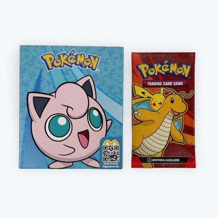 Pokemon x McDonald's Happy Meal Toy 2025 - Jigglypuff Sticker Activity Sheet and Booster Pack Card Game Pokemon