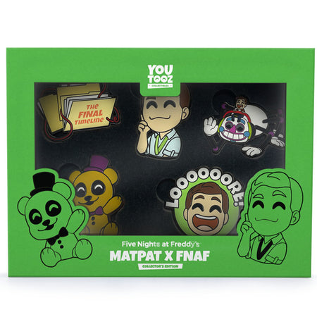 Youtooz: MatPat X FNAF Enamel Pins x 5 Five Nights at Freddy's Collectible Set Enamel Pin Youtooz