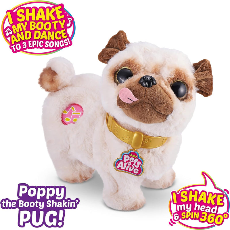 ZURU Pets Alive: Poppy The Booty Shakin’ Pug Toys & Games ZURU