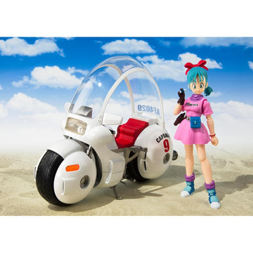 Tamashii Nations: Dragon Ball Bulma & Bulma's Motorcycle Capsule No. 9 S.H.Figuarts Bundle Toys & Games Bandai Namco