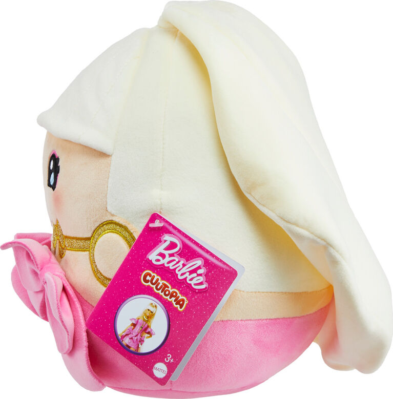 Barbie Cuutopia: Iconic Pink Look & Felt Pink Bow - 10 in Plush Toys & Games Mattel