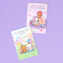 Milk Mocha Bear: Picnic Party Birthday Card Greeting & Note Cards Milk Mocha Bear