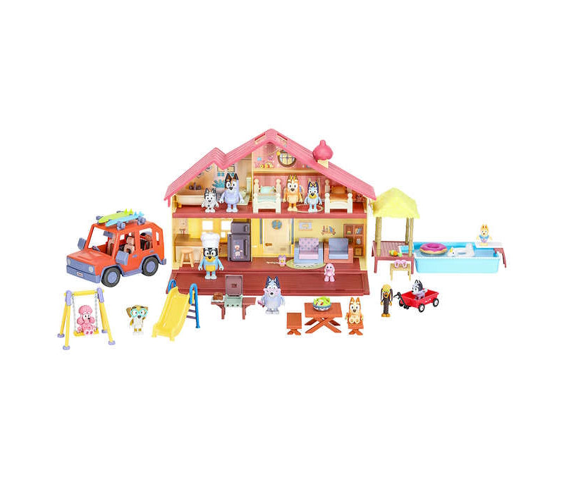 Bluey's Ultimate Mega Set - 40 Piece Set, 14 Character Figures, 4 Sets Toys & Games Moose Toys