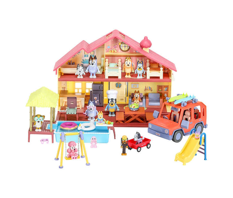 Bluey's Ultimate Mega Set - 40 Piece Set, 14 Character Figures, 4 Sets Toys & Games Moose Toys