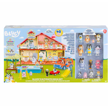 Bluey's Ultimate Mega Set - 40 Piece Set, 14 Character Figures, 4 Sets Toys & Games Moose Toys