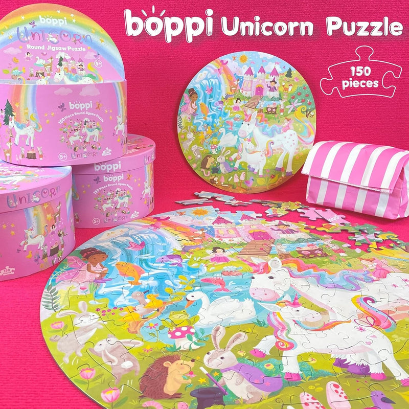 Boppi: Round Unicorn - 150 Piece Puzzle Board Game Boppi