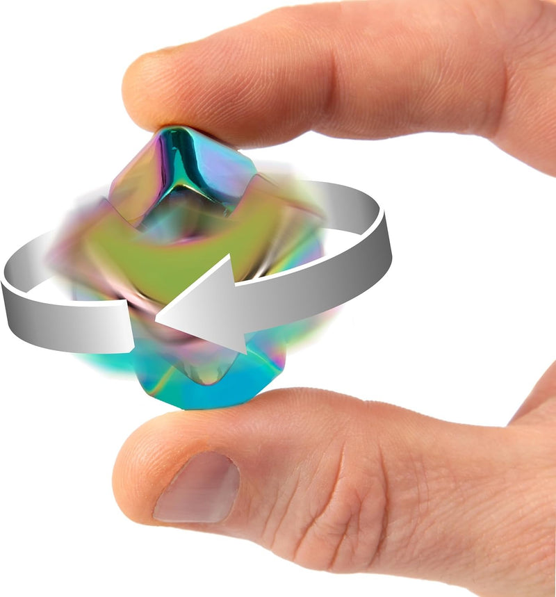 bopster Fidget Cube Spinner - Multicoloured Metallic Toys & Games Bopster