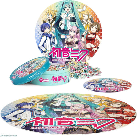 bopster: Hatsune Miku Round Jigsaw Puzzle - 500 Piece Puzzle Board Game Bopster