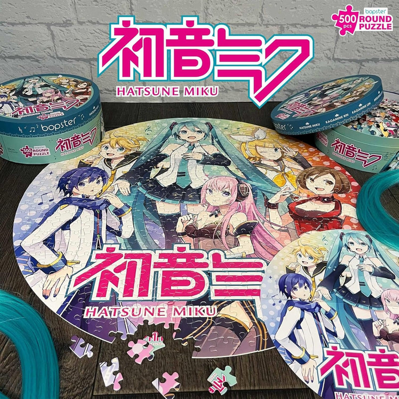 bopster: Hatsune Miku Round Jigsaw Puzzle - 500 Piece Puzzle Board Game Bopster