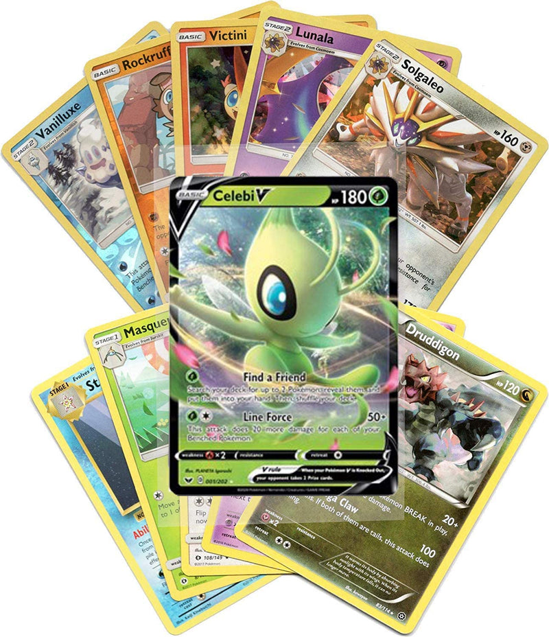 Bulk Pokemon Cards: 50 Assorted Cards with Guaranteed V Pokemon Card Game Pokemon