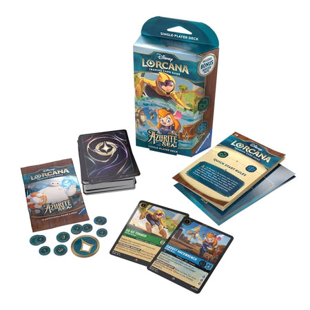 Disney Lorcana TCG: Azurite Sea Starter Deck - Emerald & Sapphire Card Game Ravensburger