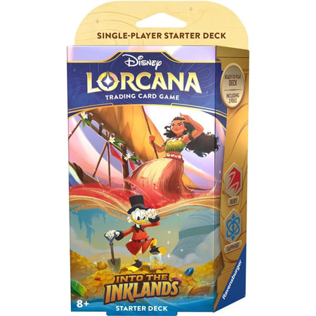 Disney Lorcana Trading Card Game: Into the Inklands Starter Deck - Ruby & Sapphire Card Game Ravensburger