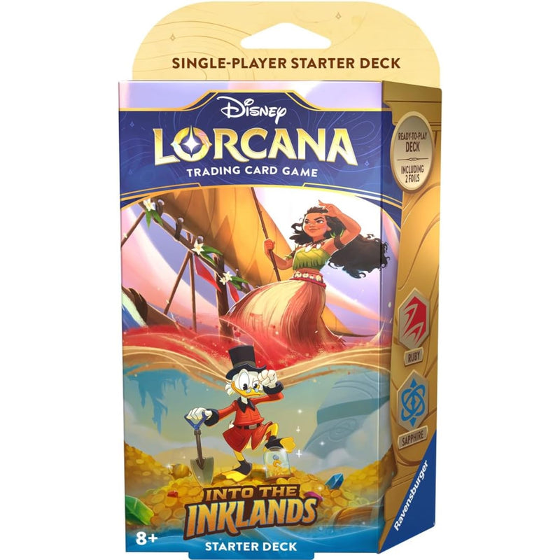 Disney Lorcana Trading Card Game: Into the Inklands Starter Deck - Ruby & Sapphire Card Game Ravensburger