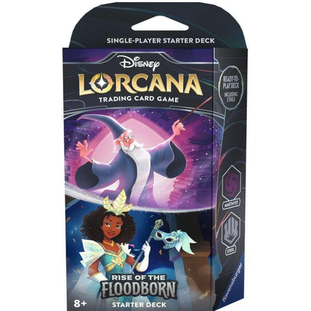 Disney Lorcana TCG: Rise of The Floodborn Starter Deck - Amethyst & Steel Card Game Ravensburger