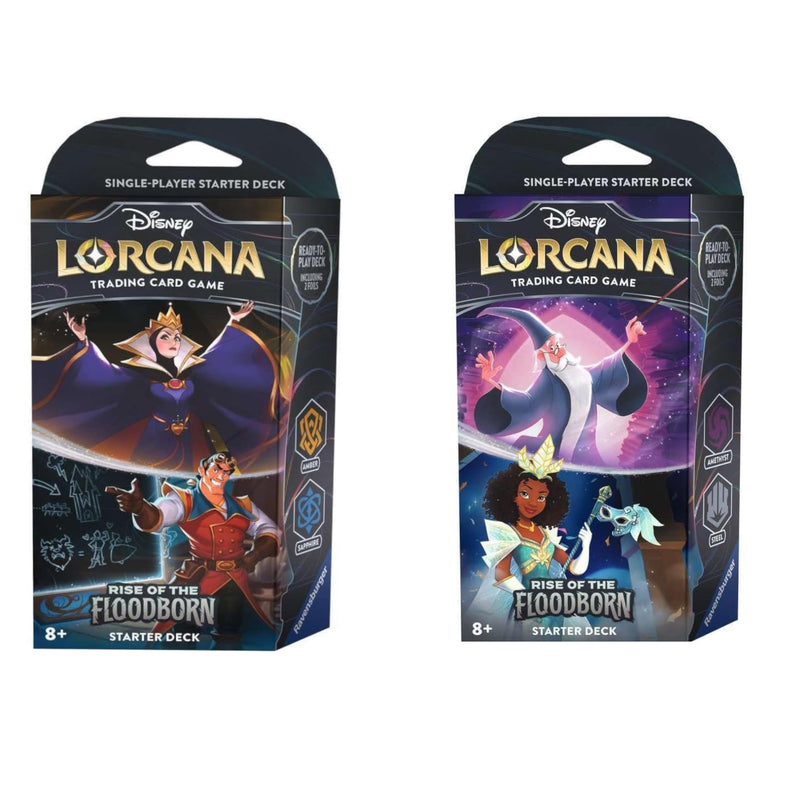 Disney Lorcana TCG: Rise of The Floodborn Starter Decks - 2 Decks Card Game Ravensburger