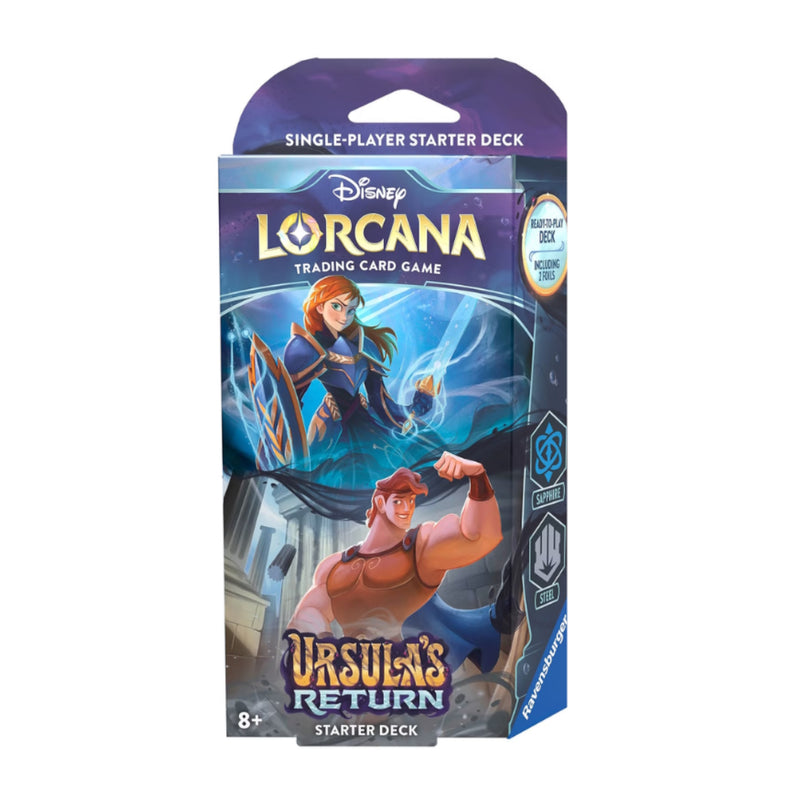 Disney Lorcana TCG: Ursula's Return Starter Deck Card Game Ravensburger Disney Lorcana Trading Card Game: Ursula's Return Starter Deck - Sapphire & Steel
