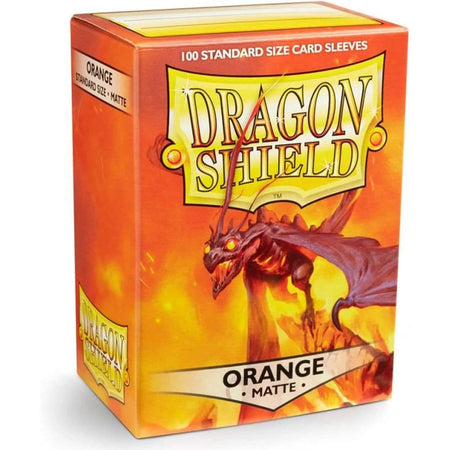 Dragon Shield Sleeves: Matte Orange - 100 Standard Size Sleeves Card Game Dragon Shield