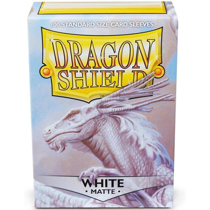 Dragon Shield Sleeves: Matte White - 100 Standard Size Sleeves Card Game Dragon Shield