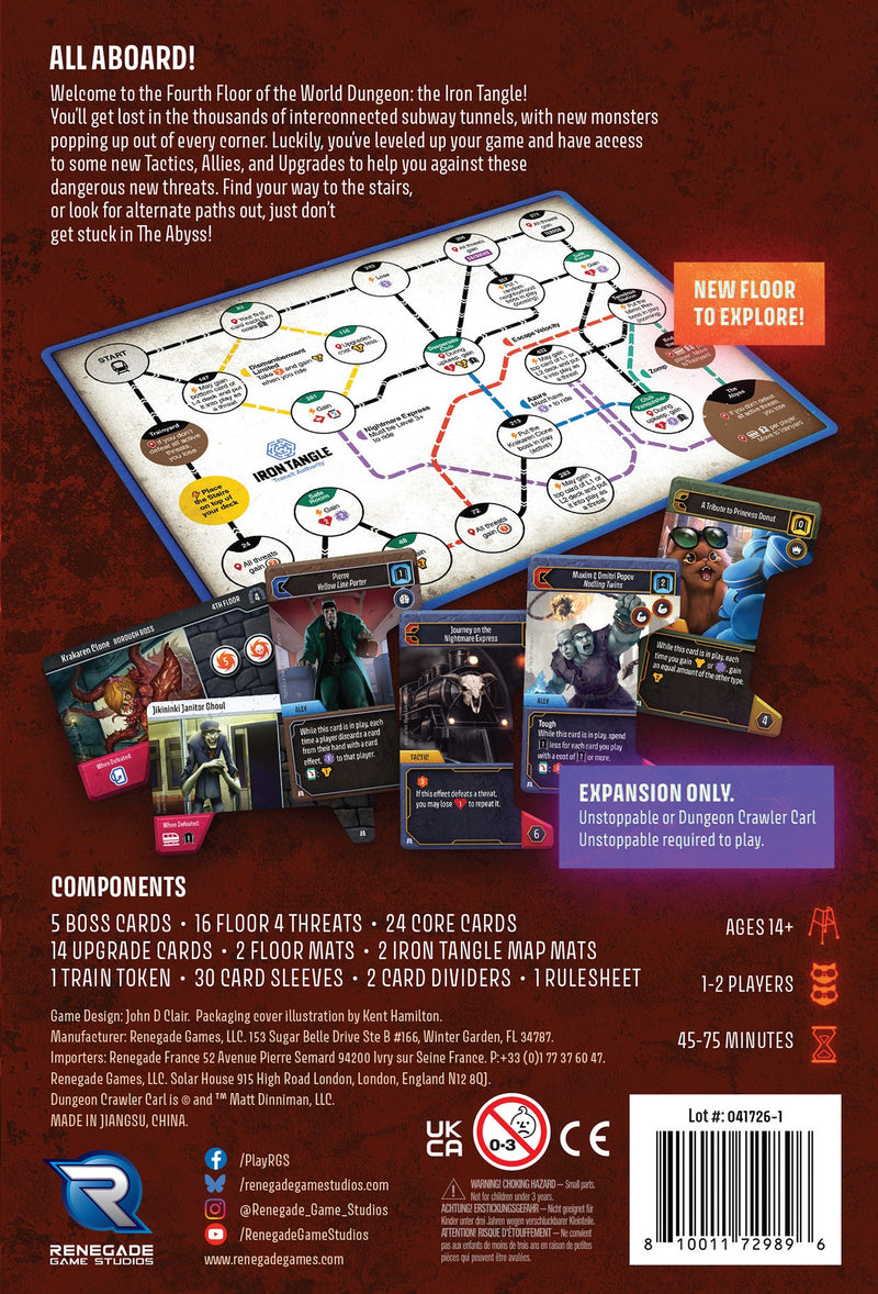 Dungeon Crawler Card Unstoppable: Iron Tangle Expansion