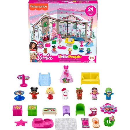 Fisher Price: Little People Barbie Advent Calendar 24 Christmas Figures & Pieces Toys & Games Fisher Price