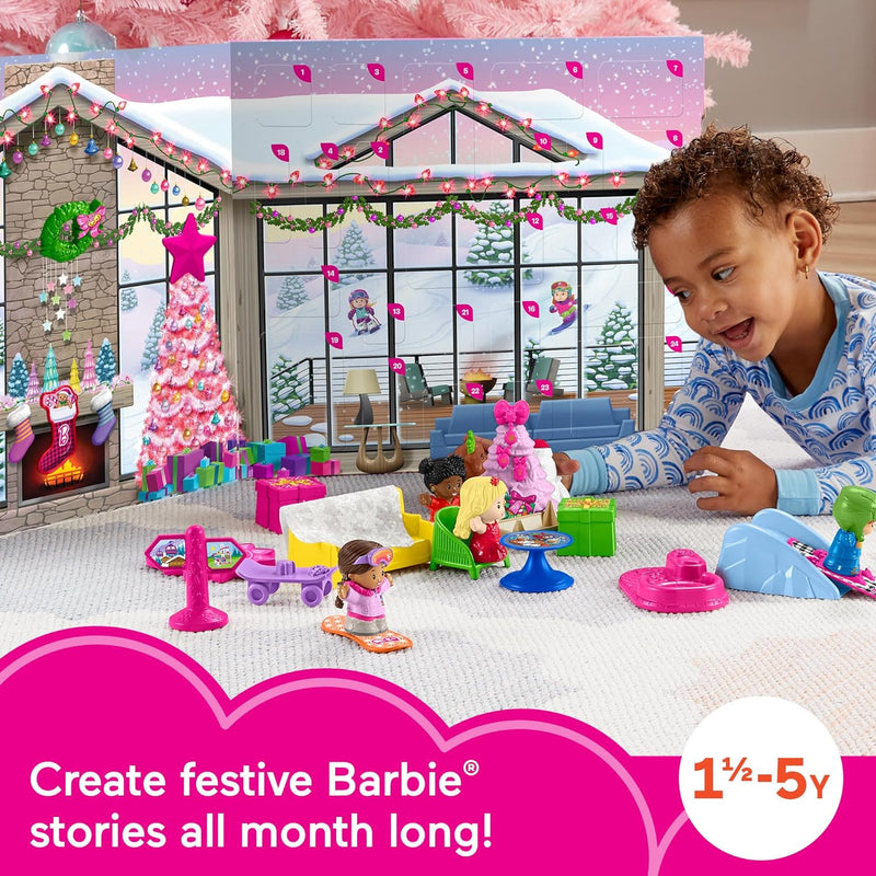 Fisher Price: Little People Barbie Advent Calendar 24 Christmas Figures & Pieces Toys & Games Fisher Price
