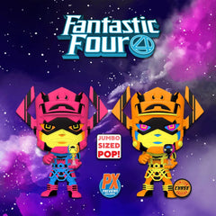 Funko POP! Marvel Fantastic Four: Galactus with Silver Surfer Vinyl Bobble-head - Black Light Version #809 Toys & Games Funko