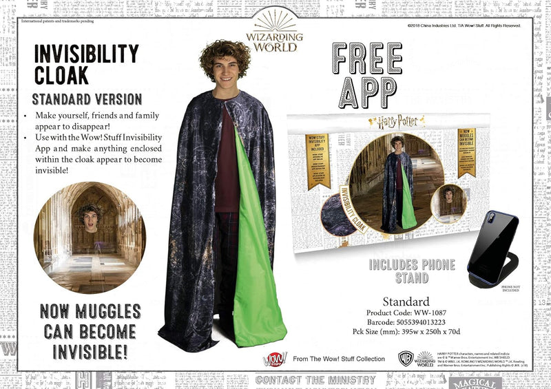 Harry Potter Wow! Stuff: Wearable Invisibility Cloak Memorabilia Wow! Stuff