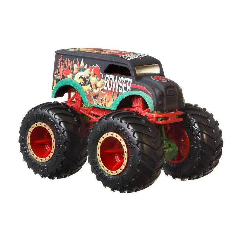 Hot Wheels Monster Trucks 1:64 Super Mario Themed Vehicle - Bowser Toys & Games Mattel