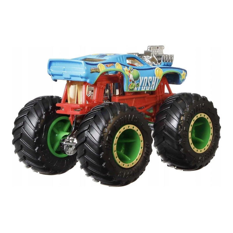 Hot Wheels Monster Trucks 1:64 Super Mario Themed Vehicle - Yoshi Toys & Games Mattel