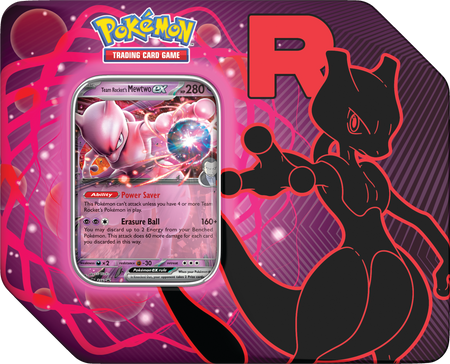 Pokemon TCG: Team Rocket Tin - Team Rocket’s Mewtwo ex Card Game Pokemon