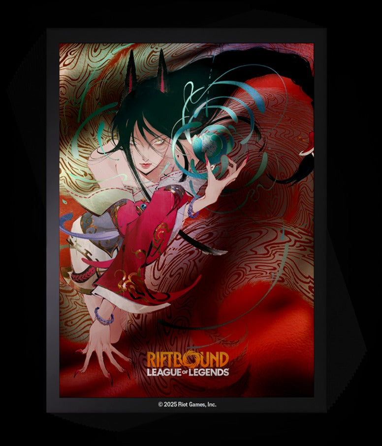 Riftbound League of Legends TCG: Origins Art Sleeves Ahri - 100 Count Card Game Accessories UVS Games