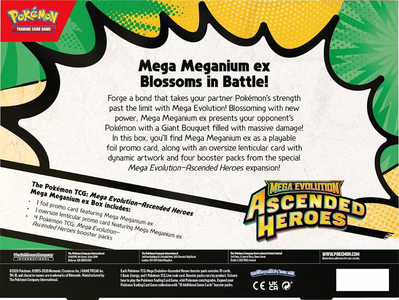 Pokemon TCG: Mega Evolution - Ascended Heroes Mega Meganium ex Box Card Game Pokemon