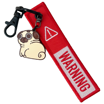 Beware of Idiot Puglie Keytag Accessory Puglie Mart