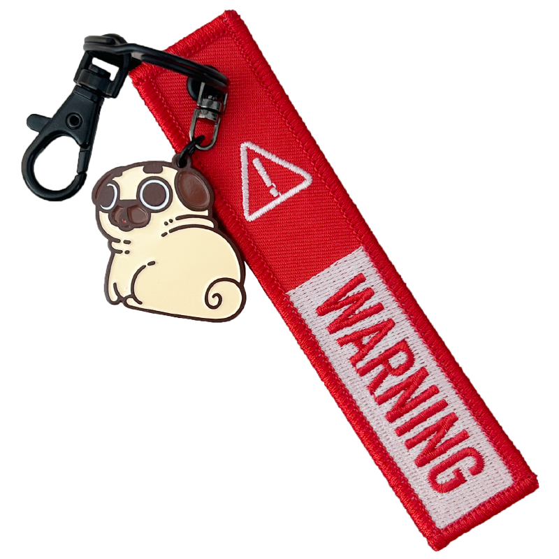 Beware of Idiot Puglie Keytag Accessory Puglie Mart