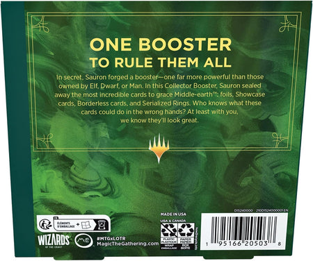 Magic: The Gathering The Lord of The Rings: Tales of Middle-Earth Collector Booster Box - 12 Packs + 1 Box Topper Card Card Game Wizards of the Coast