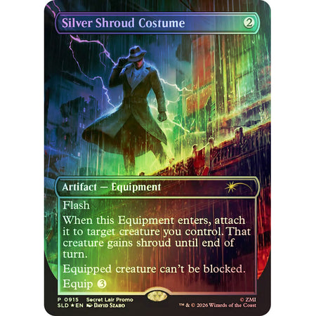 Magic the Gathering: Secret Lair x Fallout: Silver Shroud Costume Promo (Foil) Card Game Wizards of the Coast