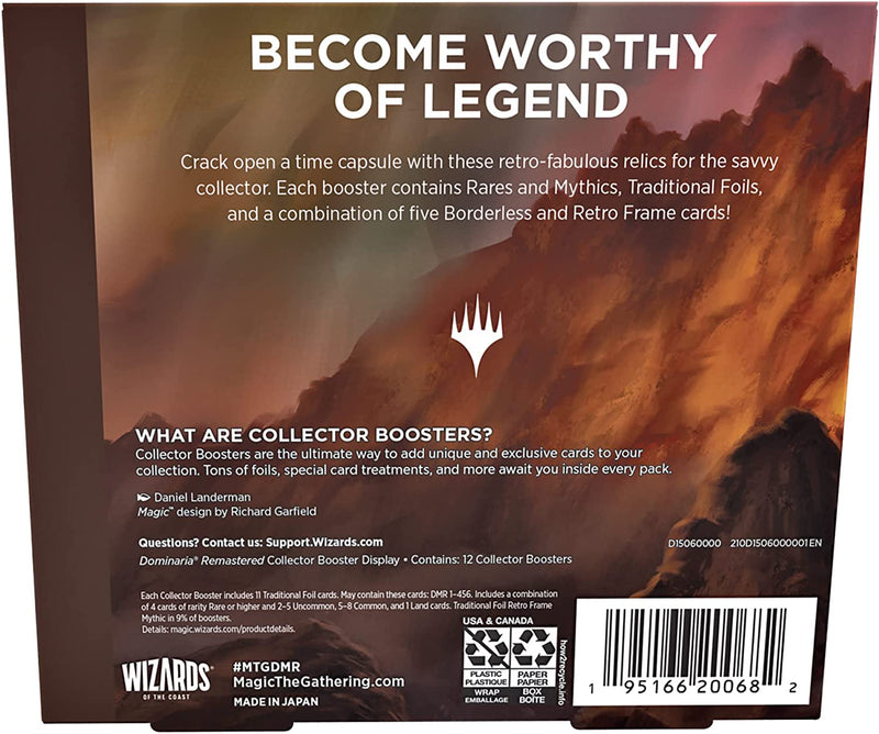 Magic: The Gathering MTG TCG - Dominaria Remastered Collector Booster Box - 12 Packs Card Game Wizards of the Coast