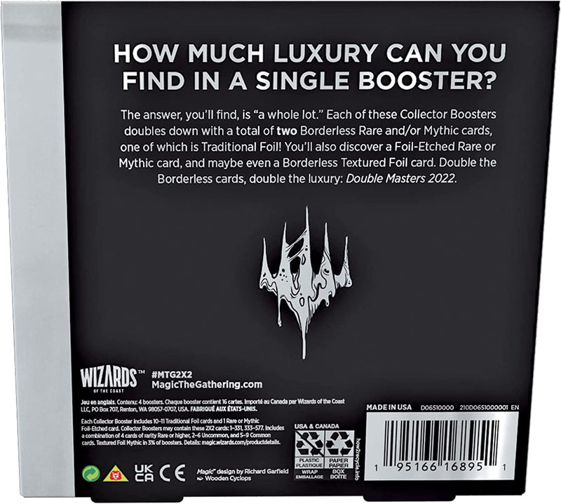 Magic: The Gathering TCG - Double Masters 2022 Collector Booster Box - 4 Packs Card Game Wizards of the Coast