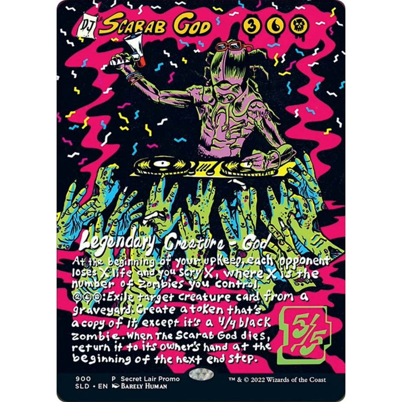 Magic: The Gathering TCG - Secret Lair Drop Series - DJ Scarab God Promo Card Card Game Wizards of the Coast