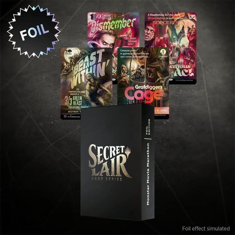 Magic: The Gathering TCG - Secret Lair Drop Series - Monster Movie Marathon - Foil Edition Card Game Wizards of the Coast